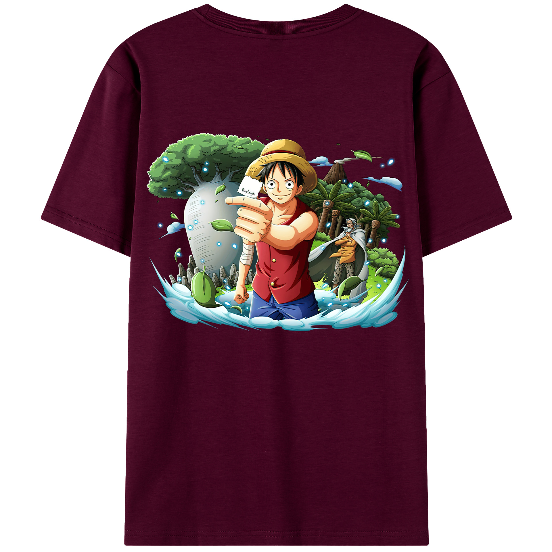 ワンピース モンキー・D・ルフィ ONE PIECE Monkey D. Luffy レディース半袖Tシャツ(バックプリント)